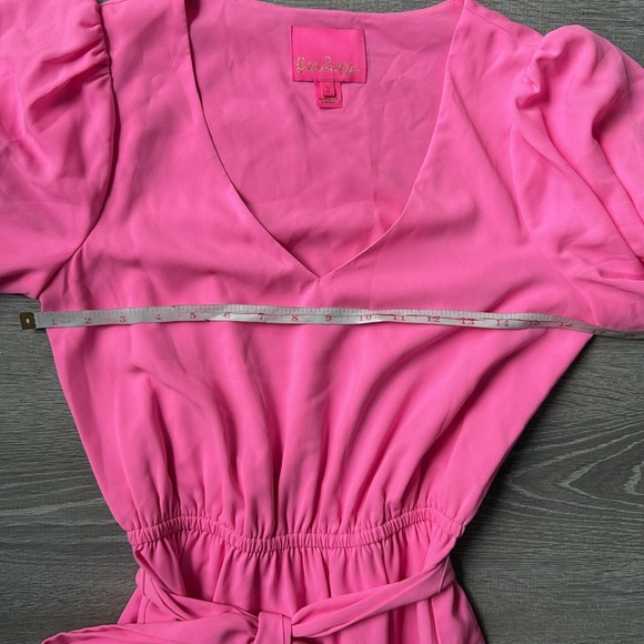 Lilly Pulitzer Martha Stretch Ruffle Dress In Prosecco Pink sz 4 - Picture 11 of 13